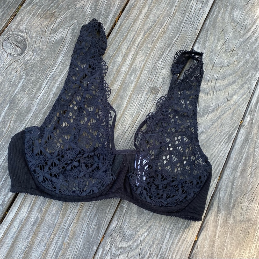Free People Plunge Lace Bra